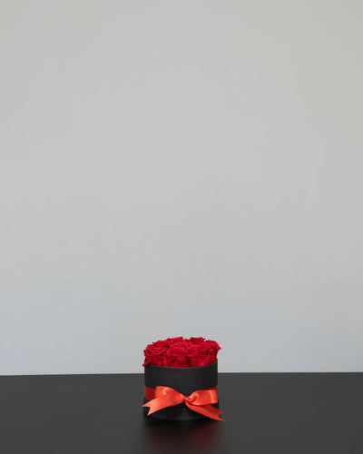 Evighetsros Rosbox Rund som dekorativ produkt från Forever Flora