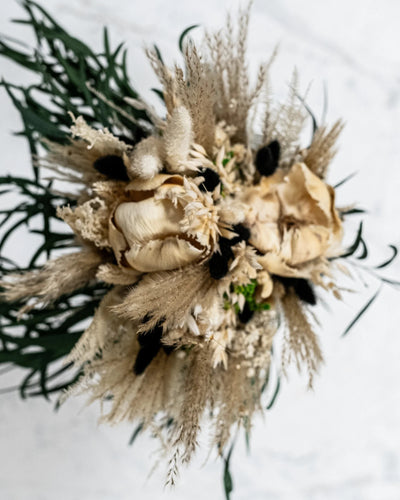 Elegant brudbukett Vinterdröm med långvarigt blomsteruttryck