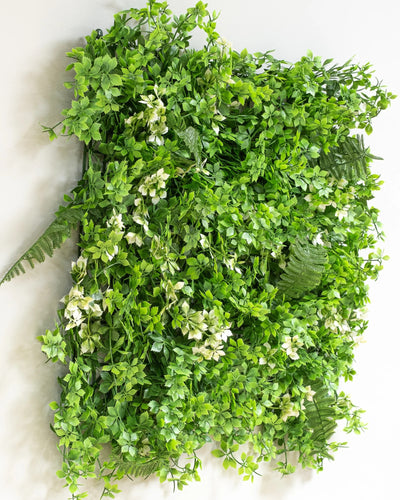 Konstgjord växtvägg Växtblomm – 50 × 50 cm UV som dekorativ produkt för hem och inredning