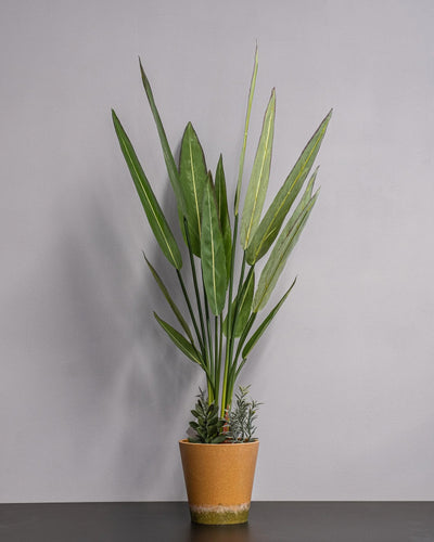 Konstgjord Heliconia krukväxt med melaminkruka – 90 cm – konstgjord blomma från Forever Flora