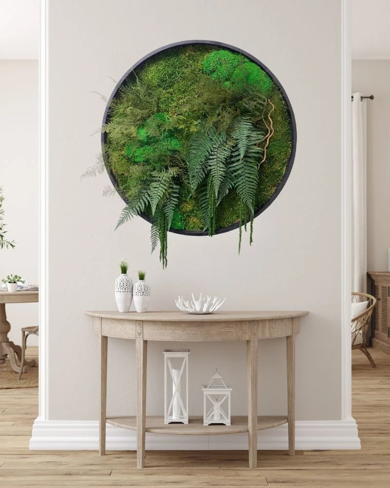 Rund mosstavla Vårskog – mosstavla från Forever Flora – Q 40cm
