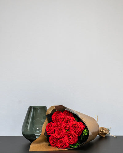 Evighetsros Bukett Röd 60 cm - evighetsros från Forever Flora i 10 st.