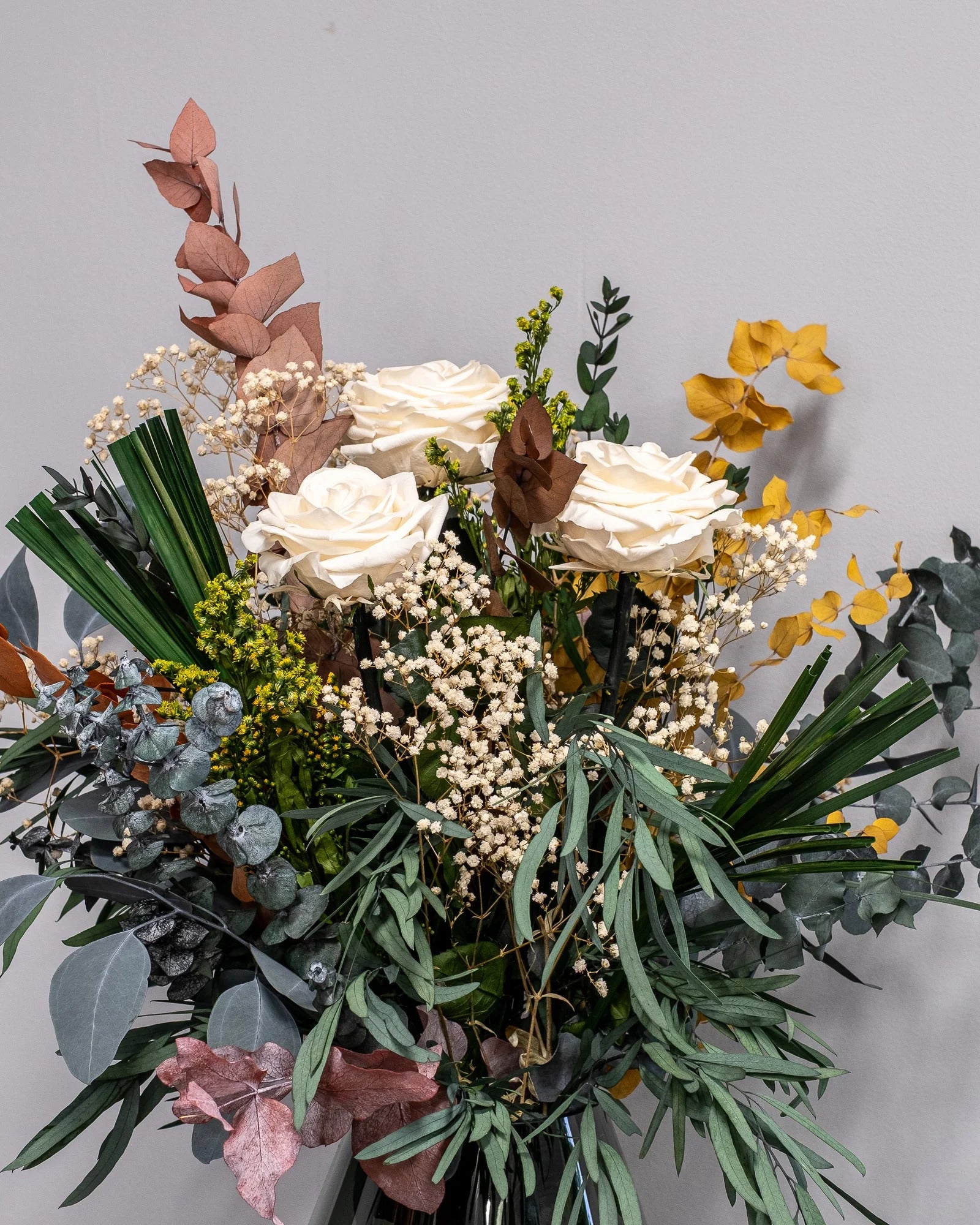 Delin Bukett med torkade och konserverade blommor