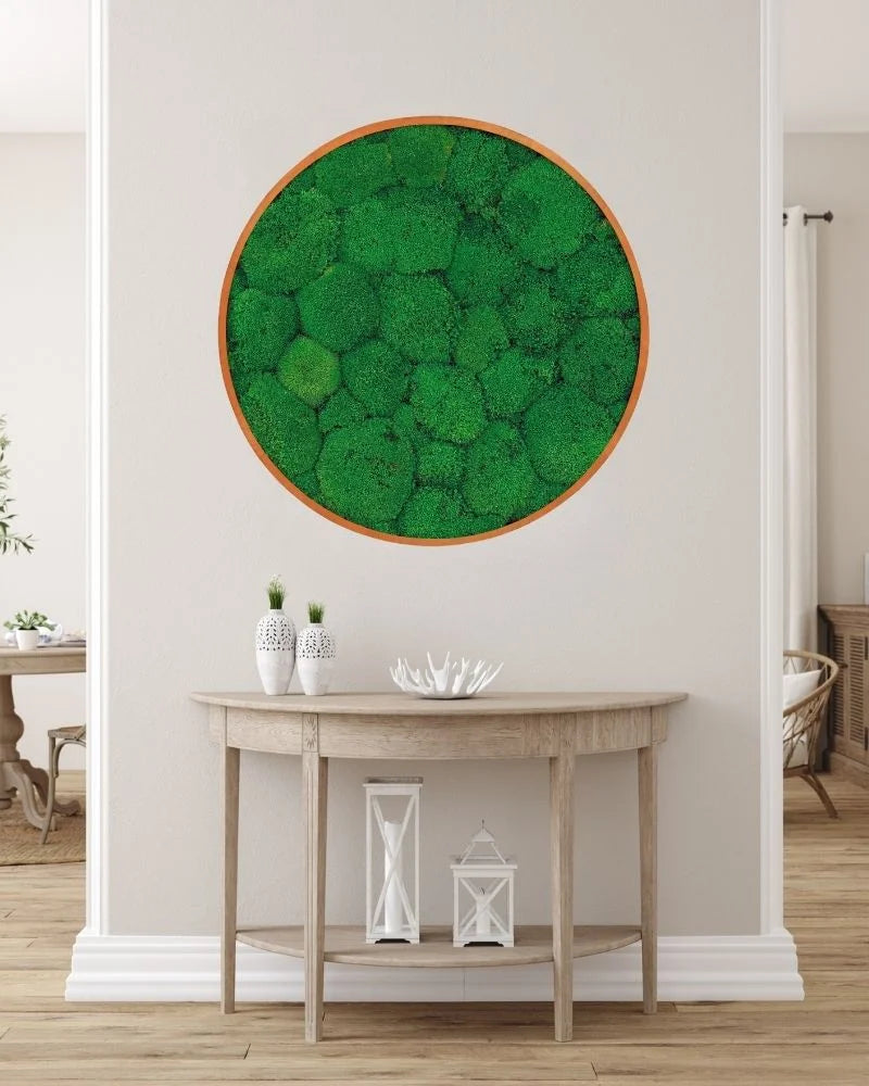 Rund mosstavla med bollmossa – mosstavla från Forever Flora – Q 40cm