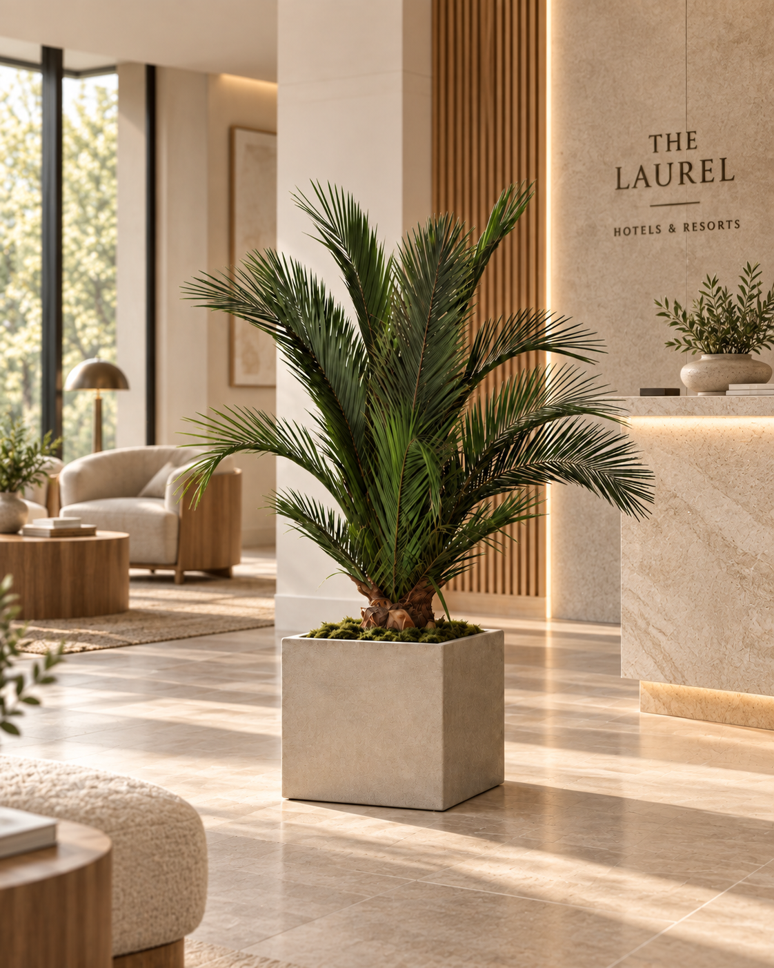 Preserved Palm Tree for Interior Decor