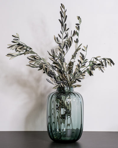 Preserved olive leaves as natural plant material